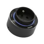 French Premium socket FR3-L Black - Aluminium Rim - Blue Led