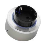 Schuko Premium Socket GS3 Titanium - Aluminium rim- Blue Led