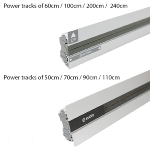 SFC3 - Power track 60 cm - connector on left side - Brushed aluminium