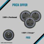 Pack Offer : 3 BS4-L Sockets + 1 USB4-L Charger Free