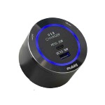 USB3QC - Fast USB Charger two outputs - Black - Blue Led