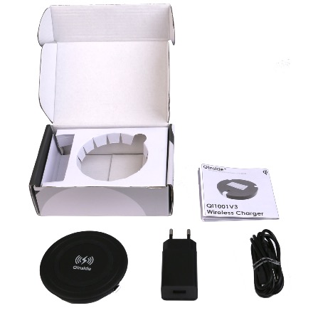 Qi1001 Wireless Charger + 1 Micro-USB Qi2001 Receiver
