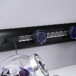 Bristish Premium Socket BS3 Black - Aluminium rim- Blue Led