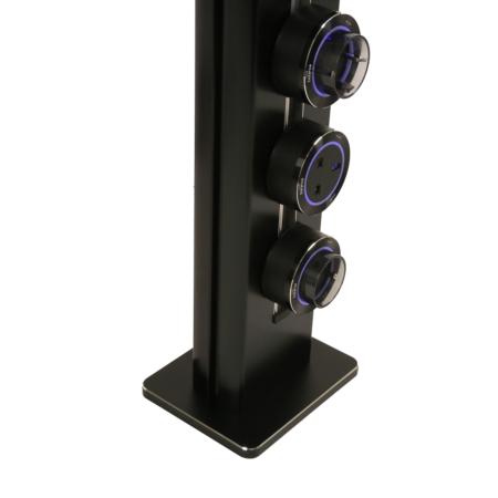 TT 1.0 - Two-sided electric column - Black - 4 x USB