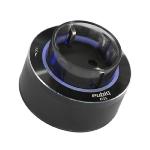 Schuko Premium Socket GS3 Black - Aluminium rim- Blue Led