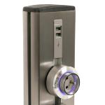 TT 1.0 - Two-sided electric column - Titanium - 4 x USB