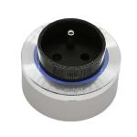 French Prenium Socket FR3-L Titanium  - Aluminium Rim - Blue LED