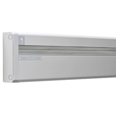 E-Genesis Power Track, 60 cm - Connection on the left - Aluminium Hairline