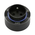 French Premium socket FR3-L Black - Aluminium Rim - Blue Led