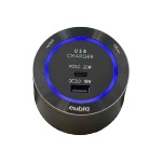 USB3QC - Fast USB Charger two outputs - Black - Blue Led