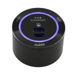 USB3QC-L - Fast USB Charger two outputs - Black - Blue Led